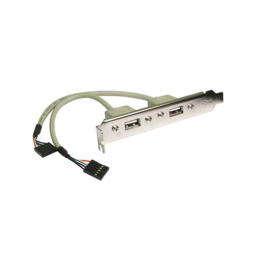 PW USB 2.0 PCI Twin Faceplate with 5 Pin Headers
