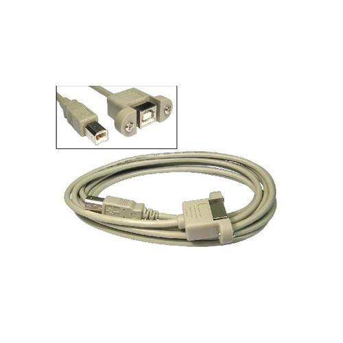 USB 2 Extension Cable B Male to Female Faceplate Mount