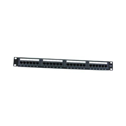 PW Ethernet Network 24 Port Cat 6 Patch Panel 1U Rack Mountable