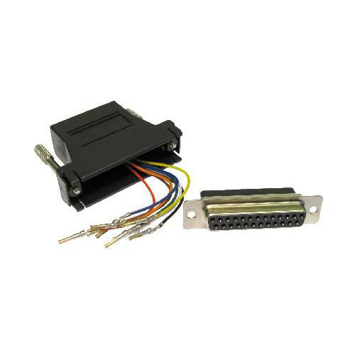 25 way female DB25 to RJ45 8 pin socket modular adapter