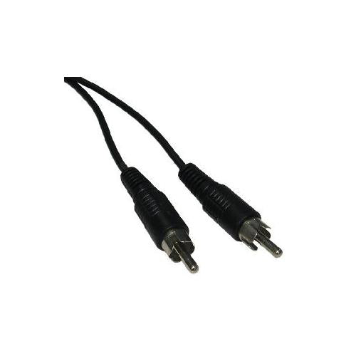 1 x RCA Plug to Plug Male - Male Black Nickel 25 Meters