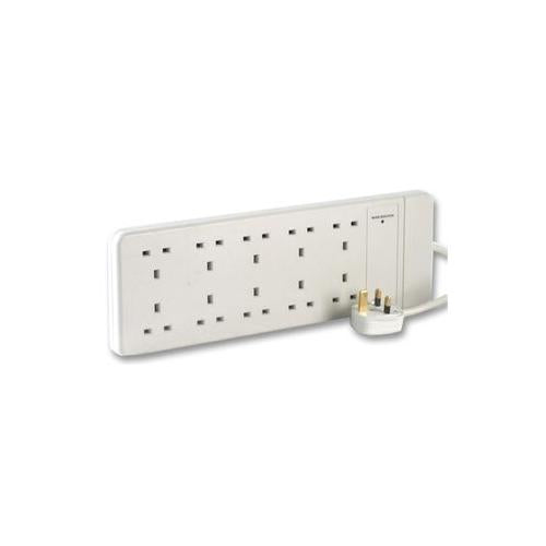10 Socket Gang Power Cord Extension 2 meters
