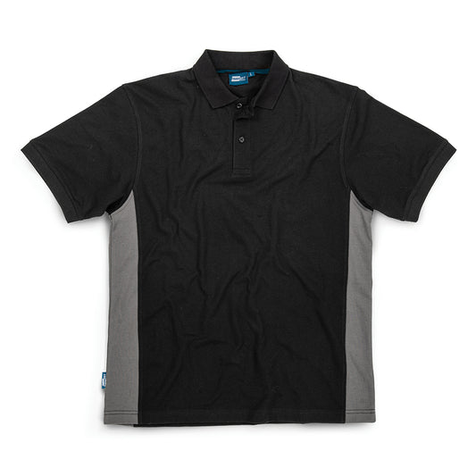 Tough Grit 2-Tone Polo Black / Charcoal XS