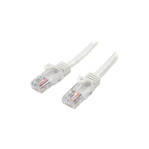 45PAT3MWH StarTech 3 m White Cat5e Snagless RJ45 UTP Patch Cable 3m Patch Cord