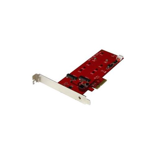 StarTech 2x M.2 SSD Controller Card - PCIe PEX2M2