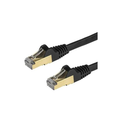 StarTech CAT6a Ethernet Cable 1,8m Black Network Cable Snagless RJ45 Cable