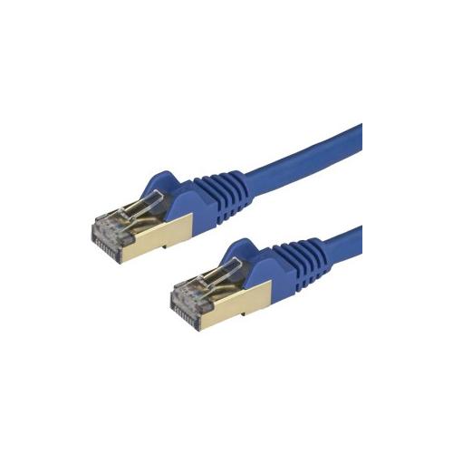 StarTech CAT6a Ethernet Cable 1,8m Blue Network Cable Snagless RJ45 Cable