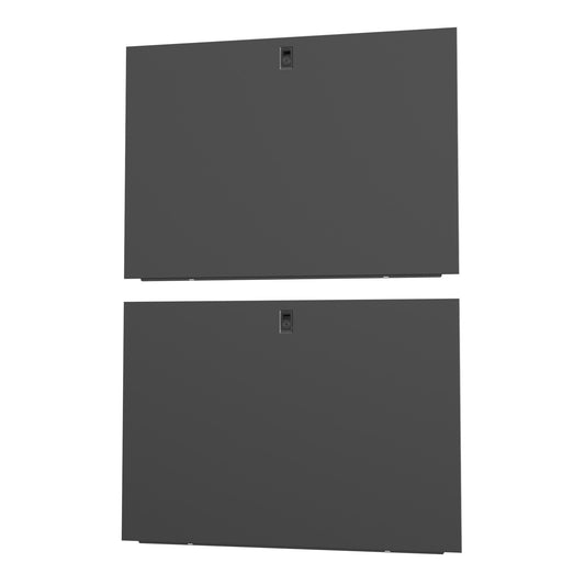 48U X 1200mm Deep Split Side Panels Black (Qty 2)