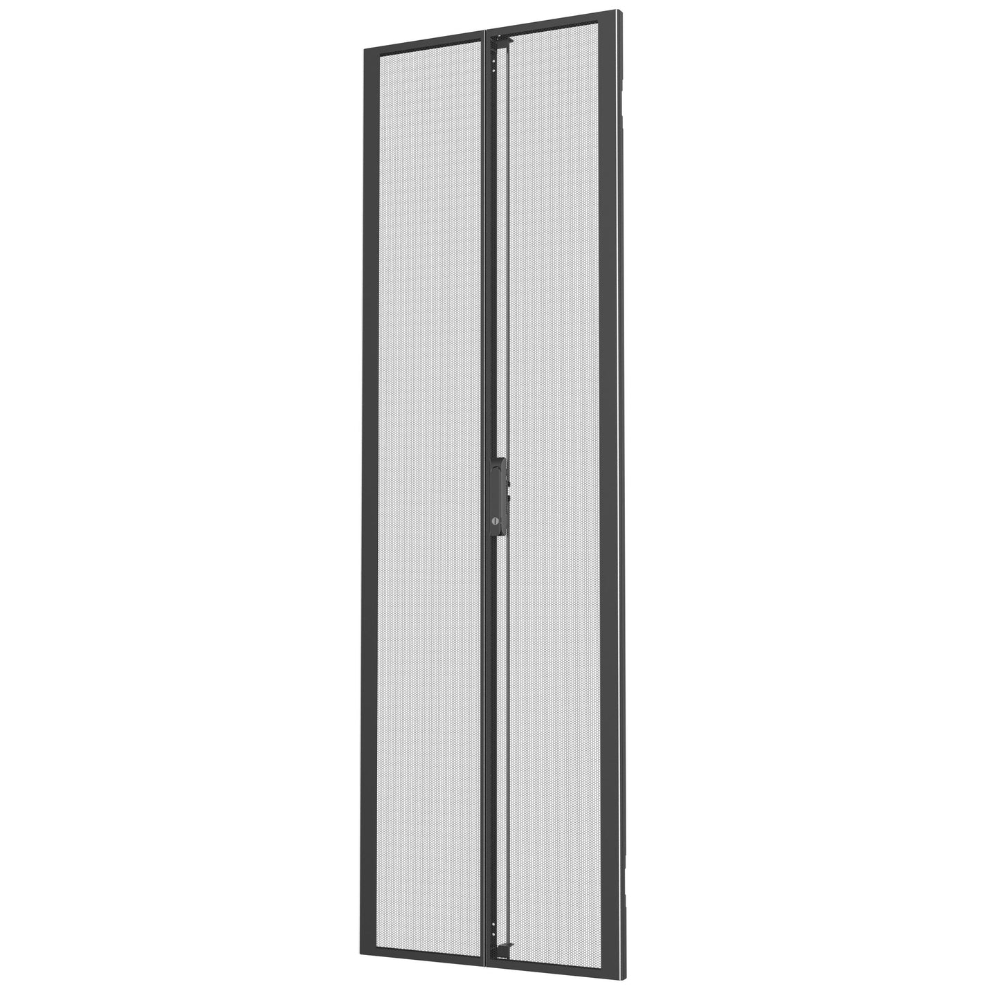 42U X 600mm Wide Split Perforated Doors Black (Qty 2)