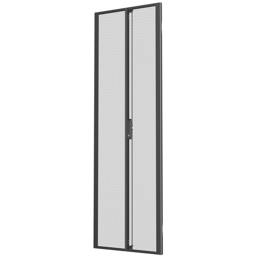 42U X 600mm Wide Split Perforated Doors Black (Qty 2)