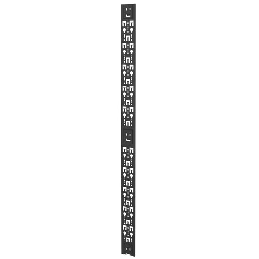 42U 4" Wide PDU/Cable Management Bracket Black (Qty 2)