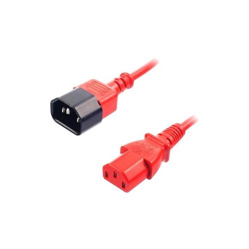 0.5M IEC EXTENSION CABLE IEC C14 TO IEC C13 RED - 30476