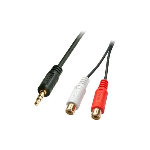 0.25M AV ADAPTER CABLE-3.5MM MA LE TO 2 X RCA FEMALE - 35678