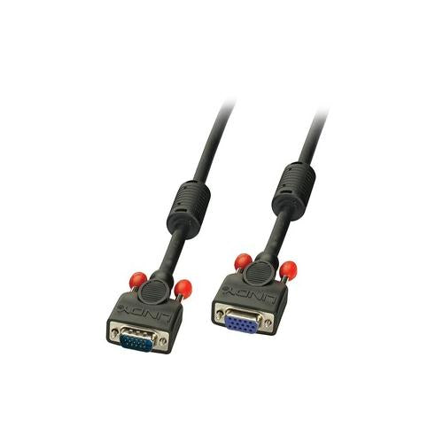 0.5M Premium SVGA 15 Pin Male To 15 Pin Female Cable Blk
