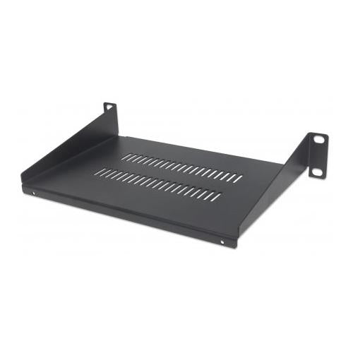 10" Cantilever Shelf, 1U, 150MM Depth, Vented, Black