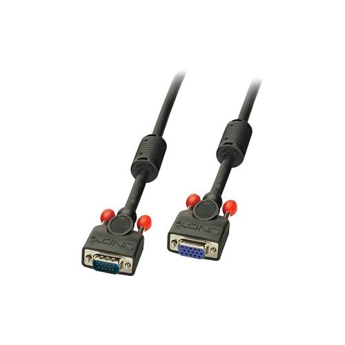 5M Premium SVGA 15 Pin Male To 15 Pin Female Cable Black
