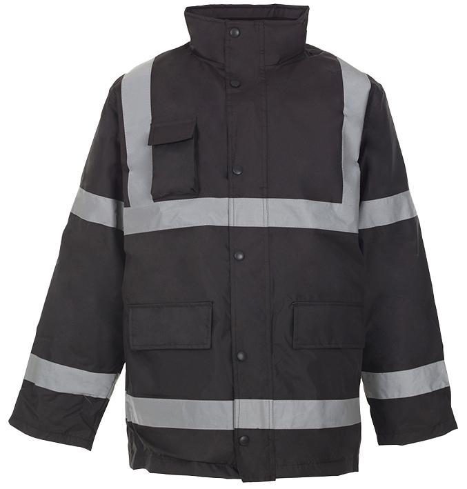 59271 Supertouch Hi-Vis Jacket, Parka, Black, S