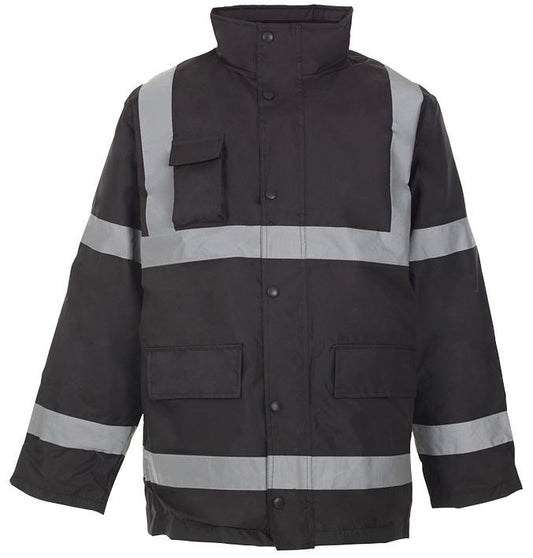 59271 Supertouch Hi-Vis Jacket, Parka, Black, S