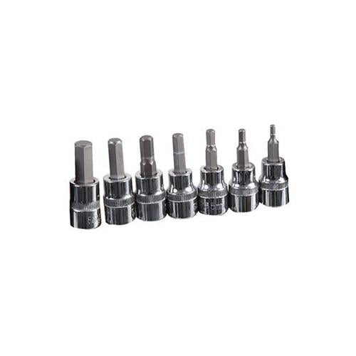 02210702 Hilka Tools Hex Bit Set, 3/8", 7 Pieces
