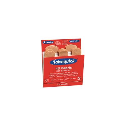 6444CAP Cedorroth Plasters Refill, Fabric, 6 Pk Of 40