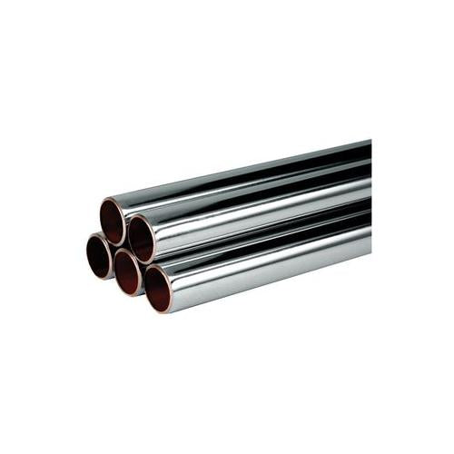 46000121 CHROME Copper Pipe, Chrome, 22mm X2M