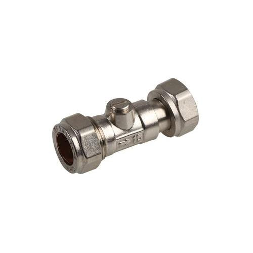 10031601 Service Valve, 15mmx1/2" Chrome