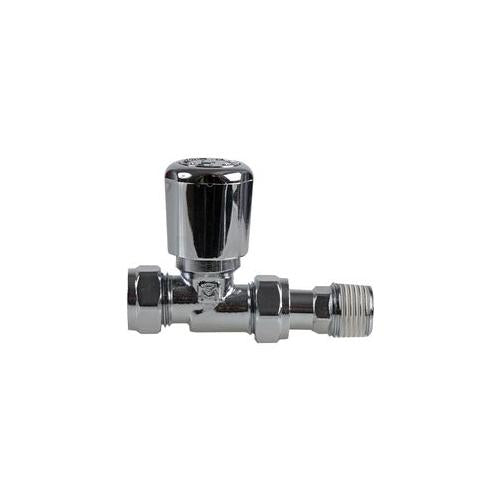 10040673 Radiator Valve, Straight, Cp, 15mm