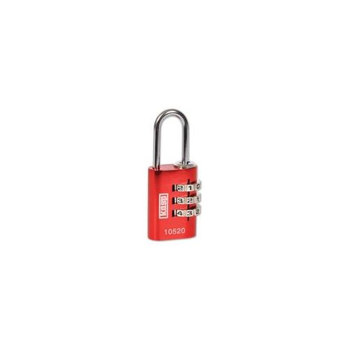 K10520REDD Kasp Security Padlock, Combi, Aluminium, 20mm, Red