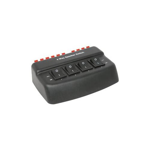 128.562UK Speaker Switch 100W 4 Way Blk