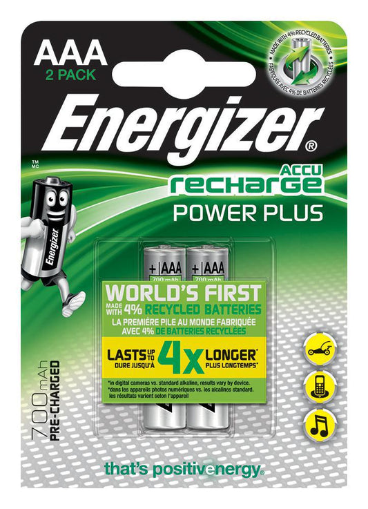 638625 Energizer Battery, Pre-Ch Nimh Aaa 700Mah 2Pk