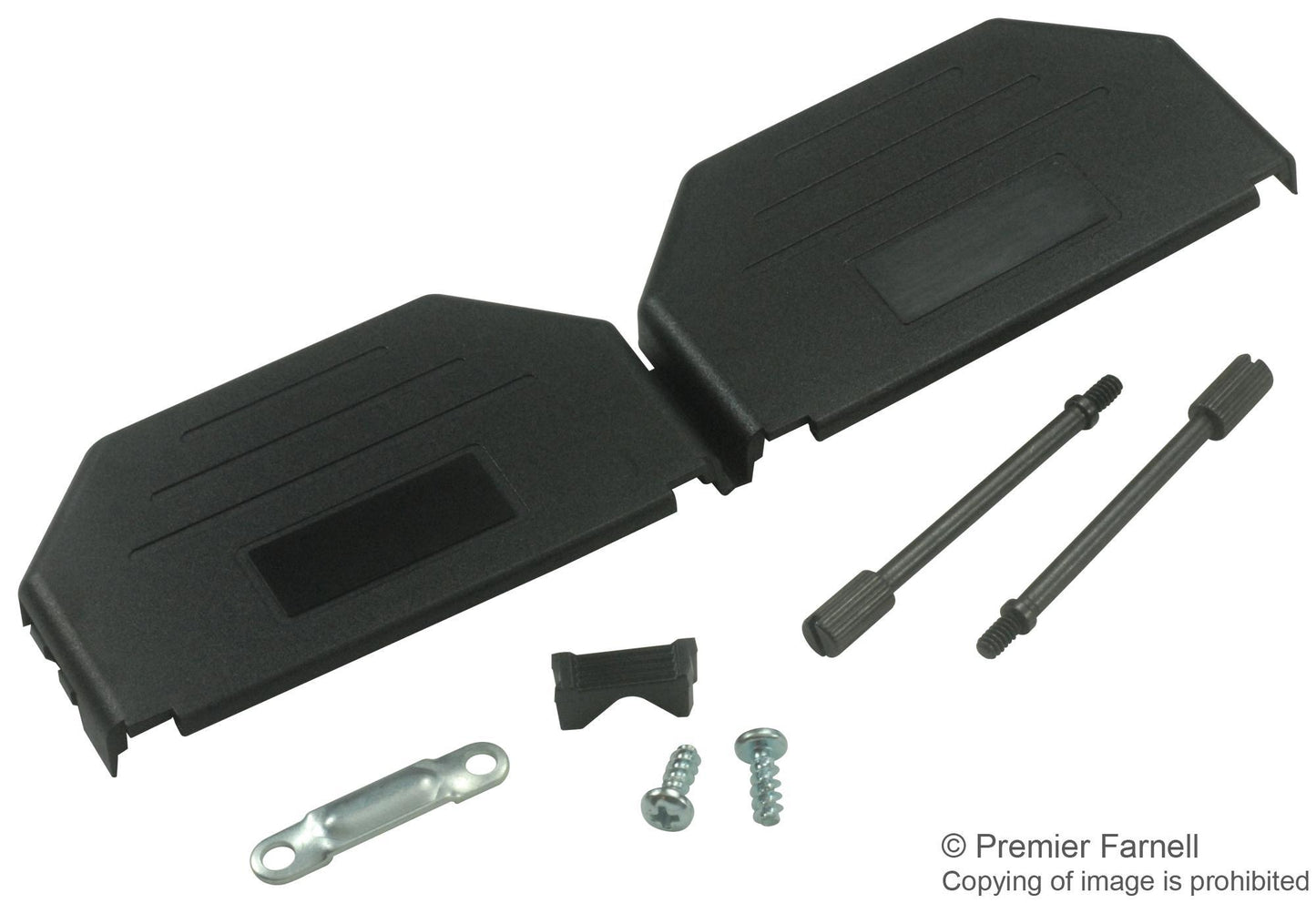MHDPPK37-K Mh Connectors Dsub Hood, Plastic, Top Ent, Blk, 37Way