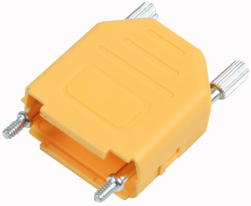MHDPPK9-Y-K Mh Connectors Dsub Hood, Plastic, Top Ent, Ylw, 9Way