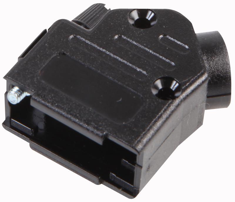OS-DVPK09 Ossi Dsub Hood, 9Way, 45Deg Entry, Plastic