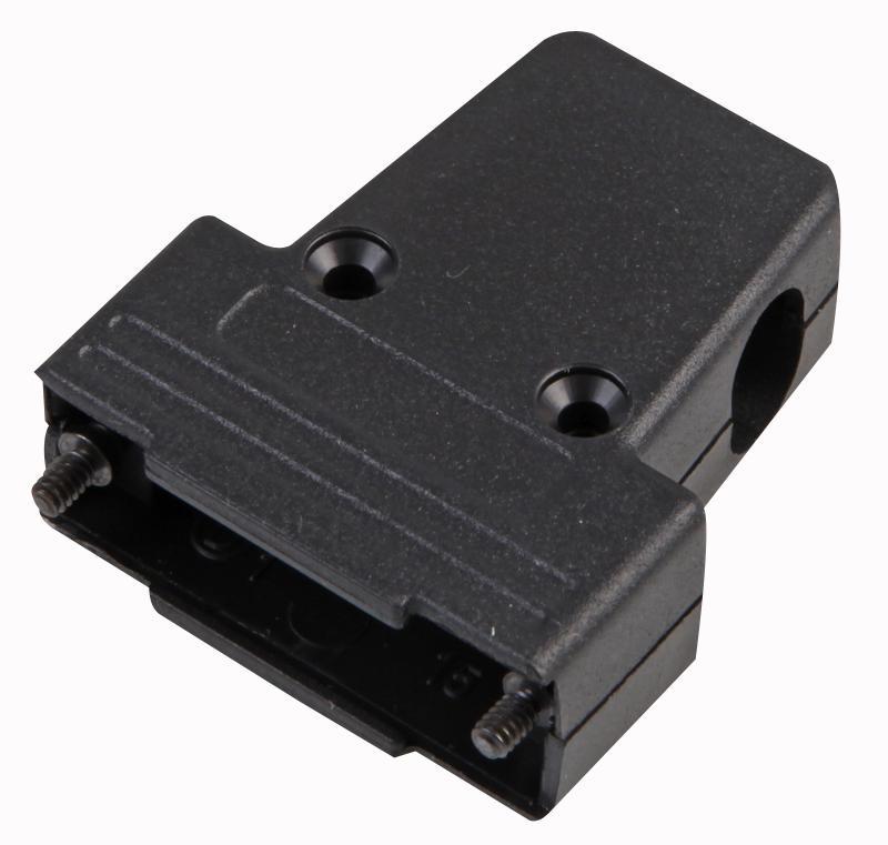 MHTRI-15-P-K Mh Connectors 15 Way Blk Plast Dsub Hood Triple Entry