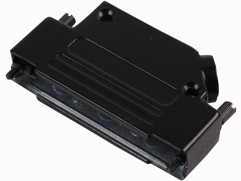 MHD45ZK37-BK-K Mh Connectors Dsub Hood, Metal, Blk, 45Deg Ent, 37Way
