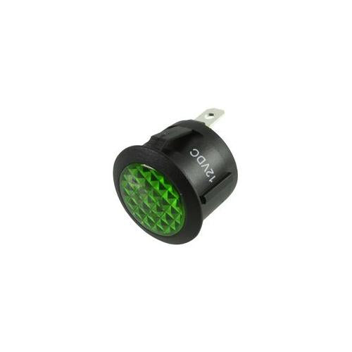 ABRR028 Led Indicator, 12V, Green, Round