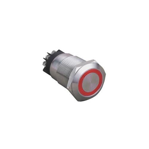 AB-AV-921 Push Button, Illu, Av, Ip65, 12V, Red