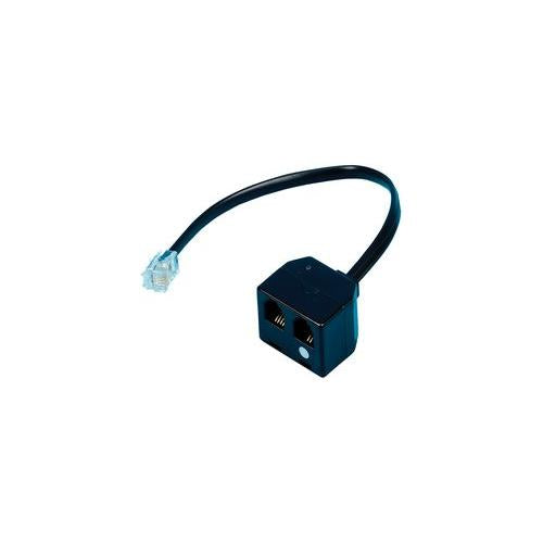 AD44SWC Tuk Headset/Handset Dbl Adaptor W/Mute, Blk