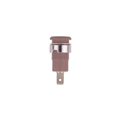 49.7044-27 Multi-Contact 4mm Safety Socket Brown, Tabs, 24A