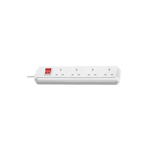 1150423 Brennenstuhl Extension Skt 4 Way White 1.5M Eco-Line
