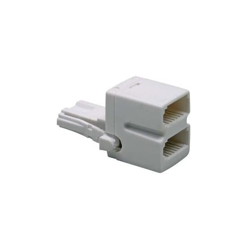 LJ5095/G Titan Phone Adaptor, Double Bt Skt, 4 Wire, Wh