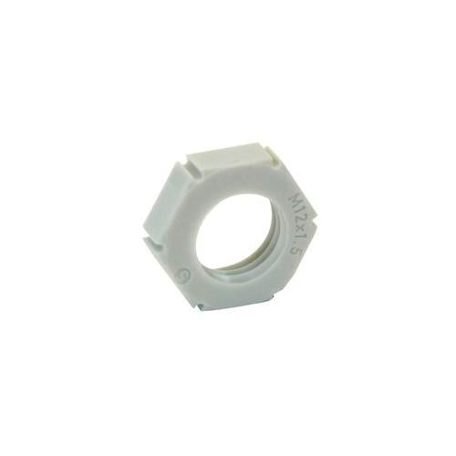 10060770 Wiska Locknut, M12 Grey Polyamide 10Pk