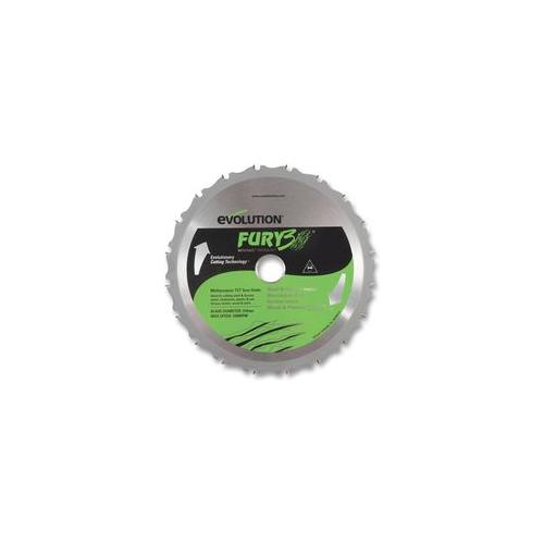 EVOLUTION (POWERTOOLS) - FURYBLADE 210M - BLADE, M/PURPOSE, TCT, RAGE, 210MM