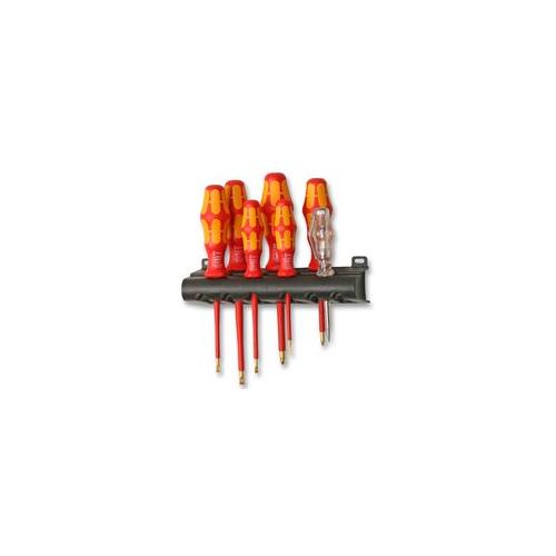 SCREWDRIVER SET, VDE, SLOT/PZ, 7PC , WERA , 006148