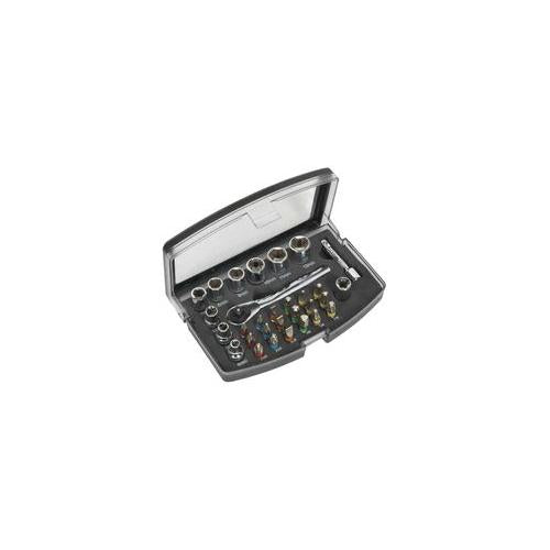 S01036 Sealey Socket And Bit Set 1/4" 31Pc