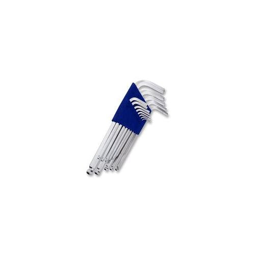 DURATOOL - D00596 - 13 PIECE LONG ARM BALL ENDED HEX KEY SETS, HEX KEY SET, BALL ENDED 13PC, METRIC