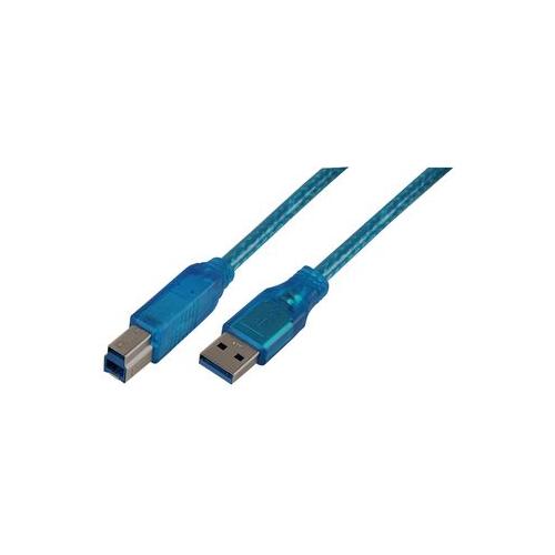 PSG91169 Pro Signal Lead Usb3.0 Am-Bm 2M Transparent Blue