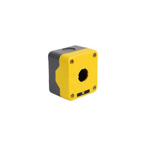 RC1PY Europa Components Control Station Empty 1 Hole Yellow