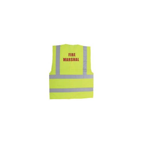 Q4221 Unbranded Hi Viz Fire Marshall Waistcoat L/Xl