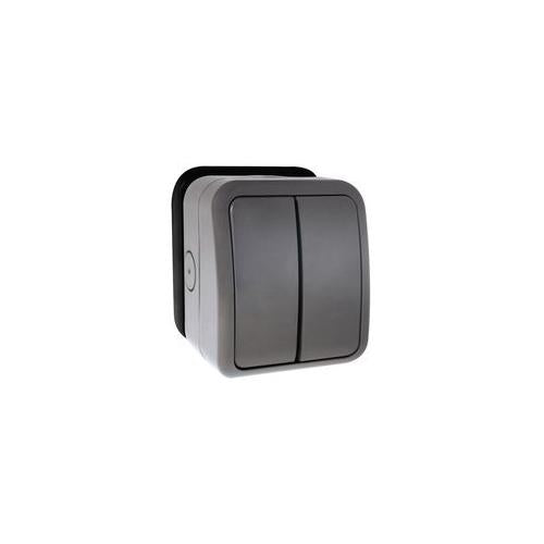 OA412AG Click 2 Gang 2 Way Weatherproof Switch